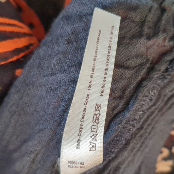 Free People Tattered Handkerchief Asymmetric Print Skirt S - Picture 12 of 14